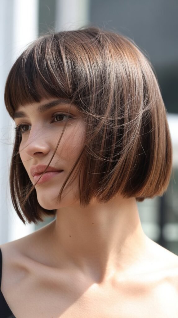French Bob with See-Through Wispy Fringe