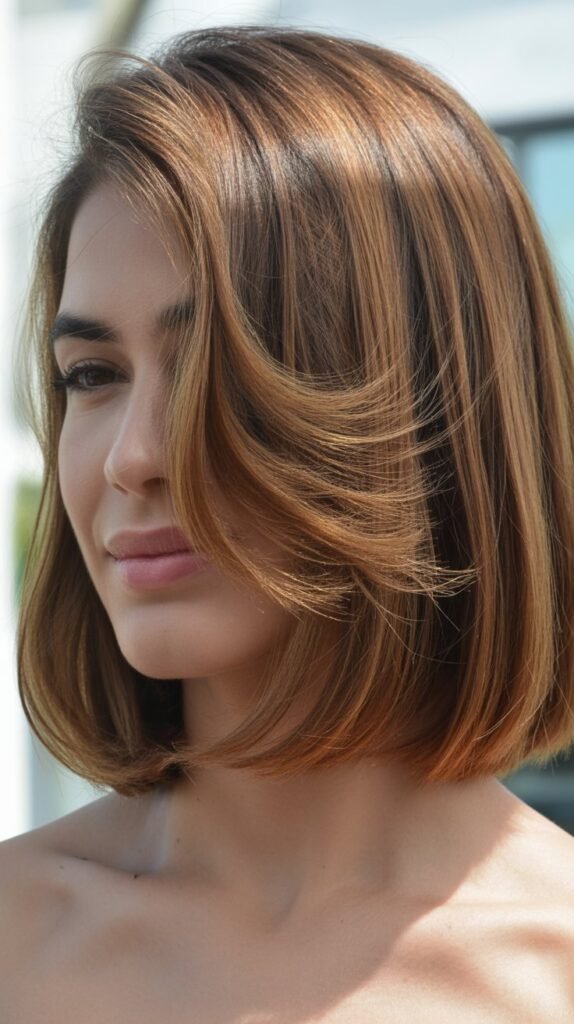 Long Bob With Side-Swept Layers