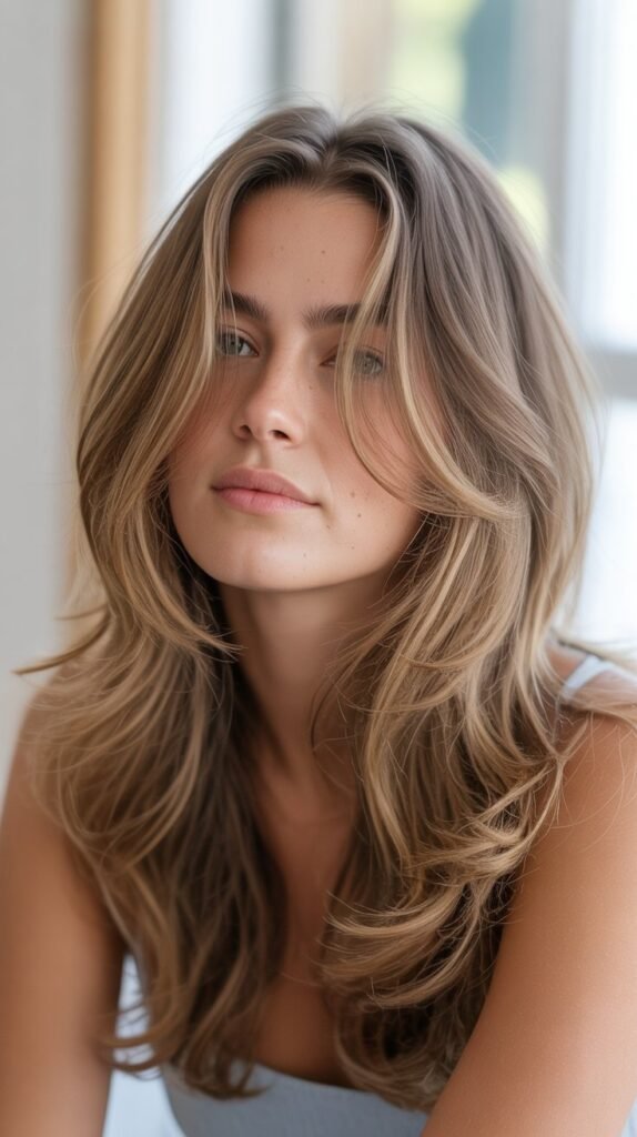 Long Layers with Natural Air-Dry Texture