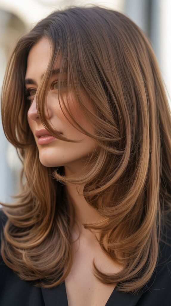 Graduated Layers Starting At Cheekbones