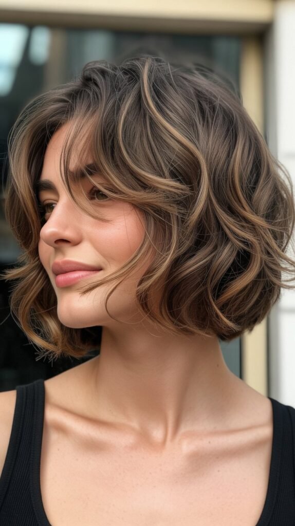 Choppy Layered Wavy Bob