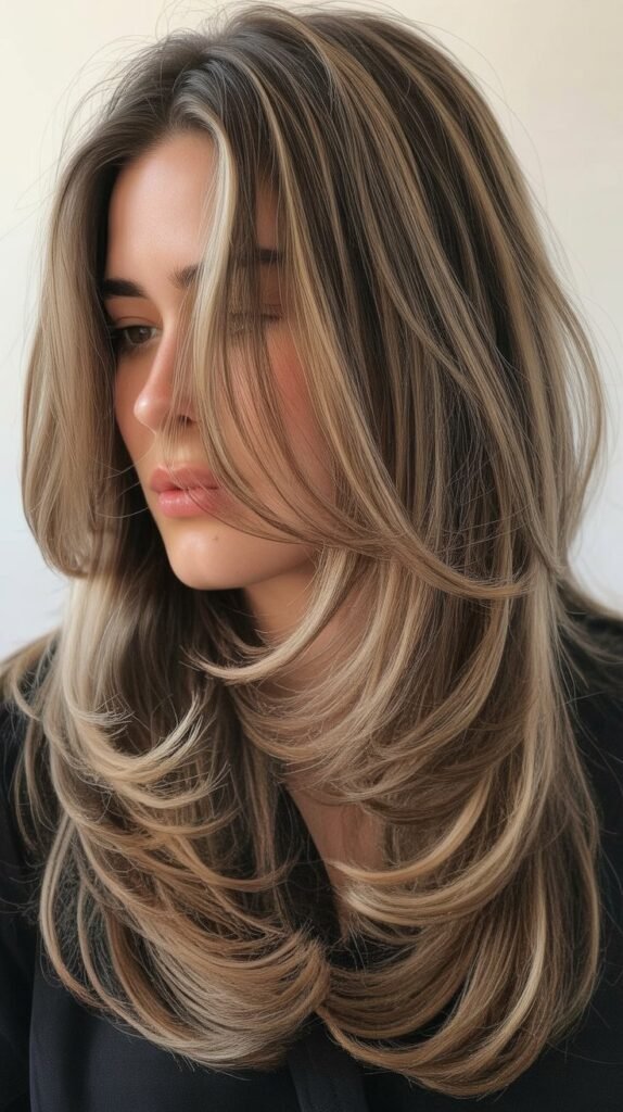 Soft Feathered Layers Around The Face