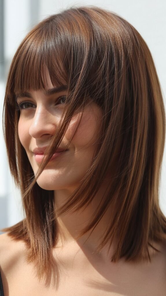 Asymmetric Fringe with Medium Angled Cut