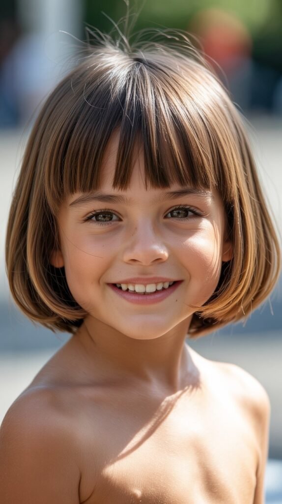 French Bob with Curtain Bangs