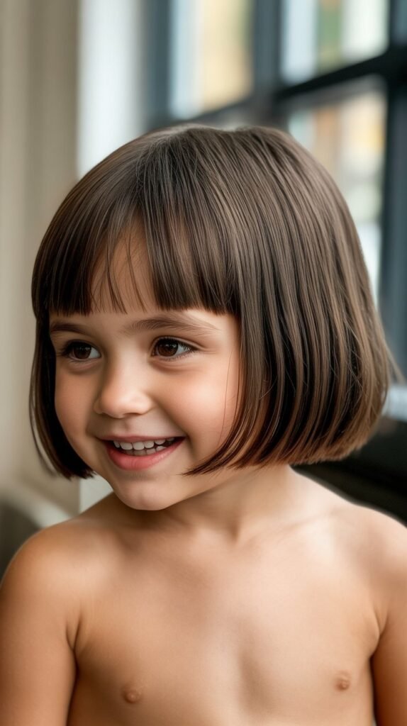 French Bob with Center Part