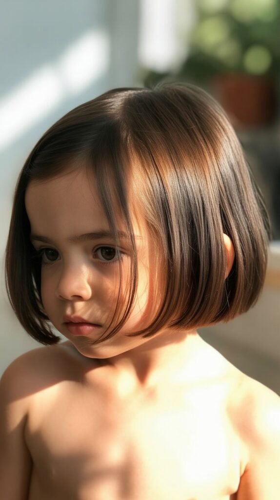 French Bob with Deep Side Part