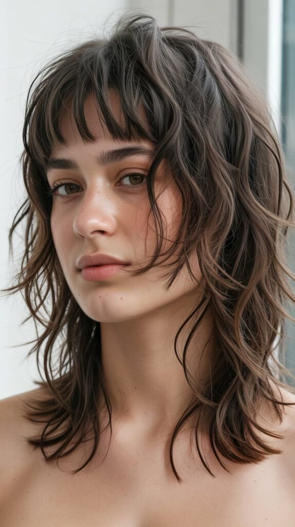 Choppy Micro Bangs With Messy Layers