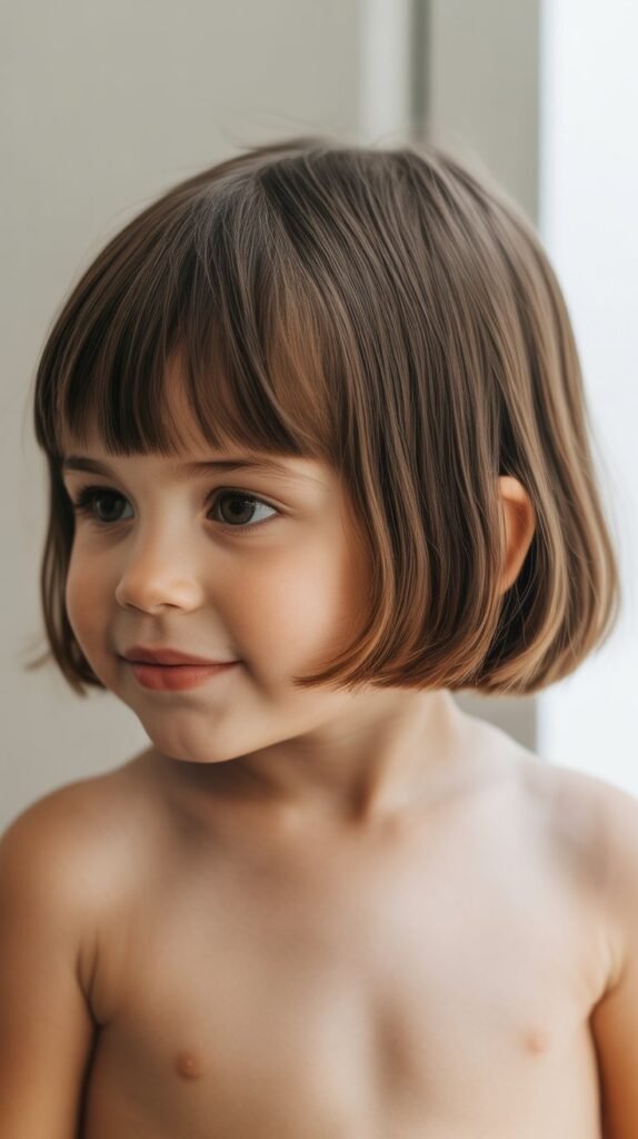 French Bob with Side-Swept Bangs