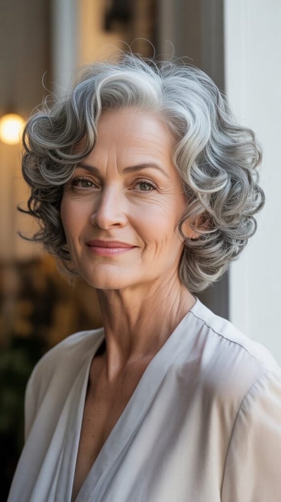 Best Short Hairstyles for Women Over 70 With Beautiful Natural Curls