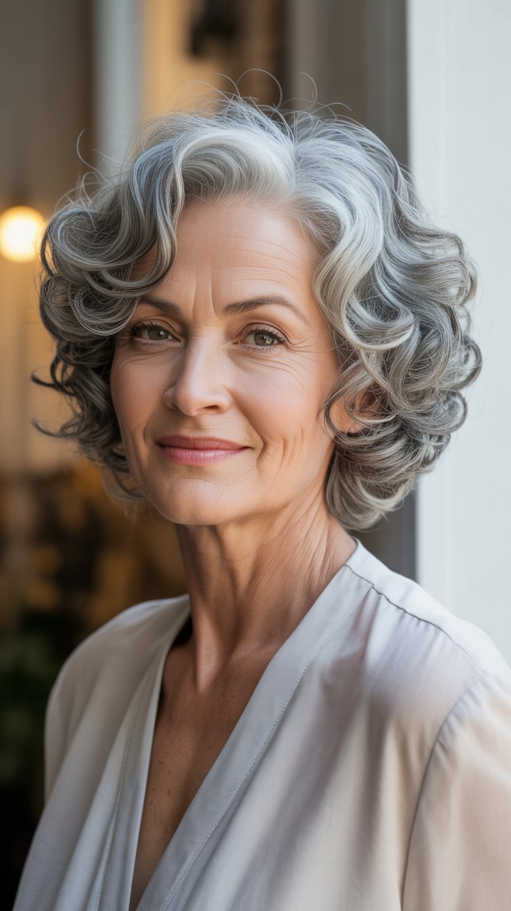 Best Short Hairstyles for Women Over 70 With Beautiful Natural Curls