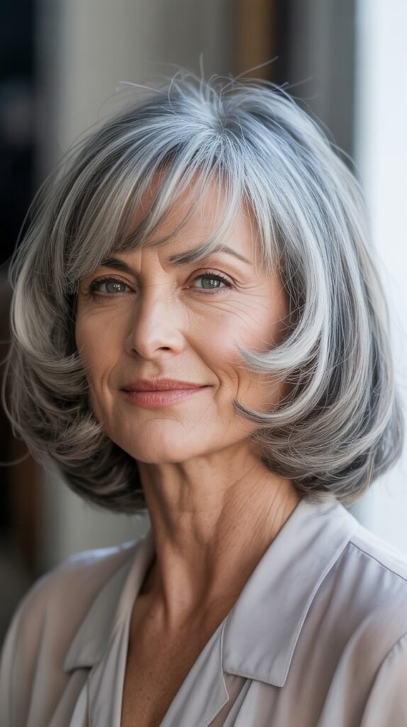 Soft Layered Bob with Rounded Edges