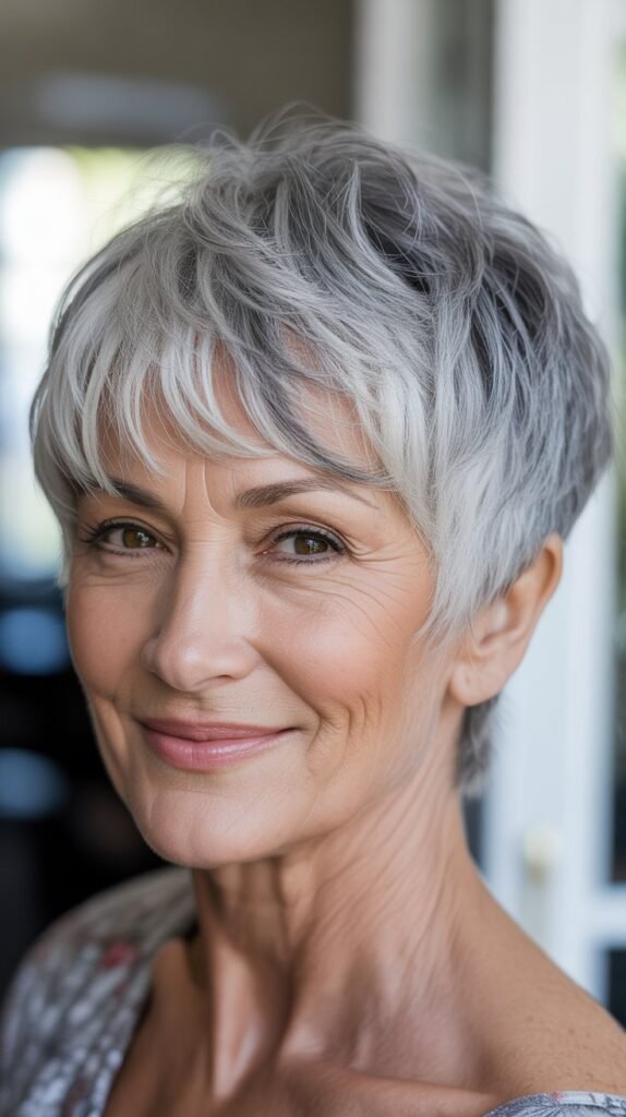 Feathered Pixie with Wispy Bangs