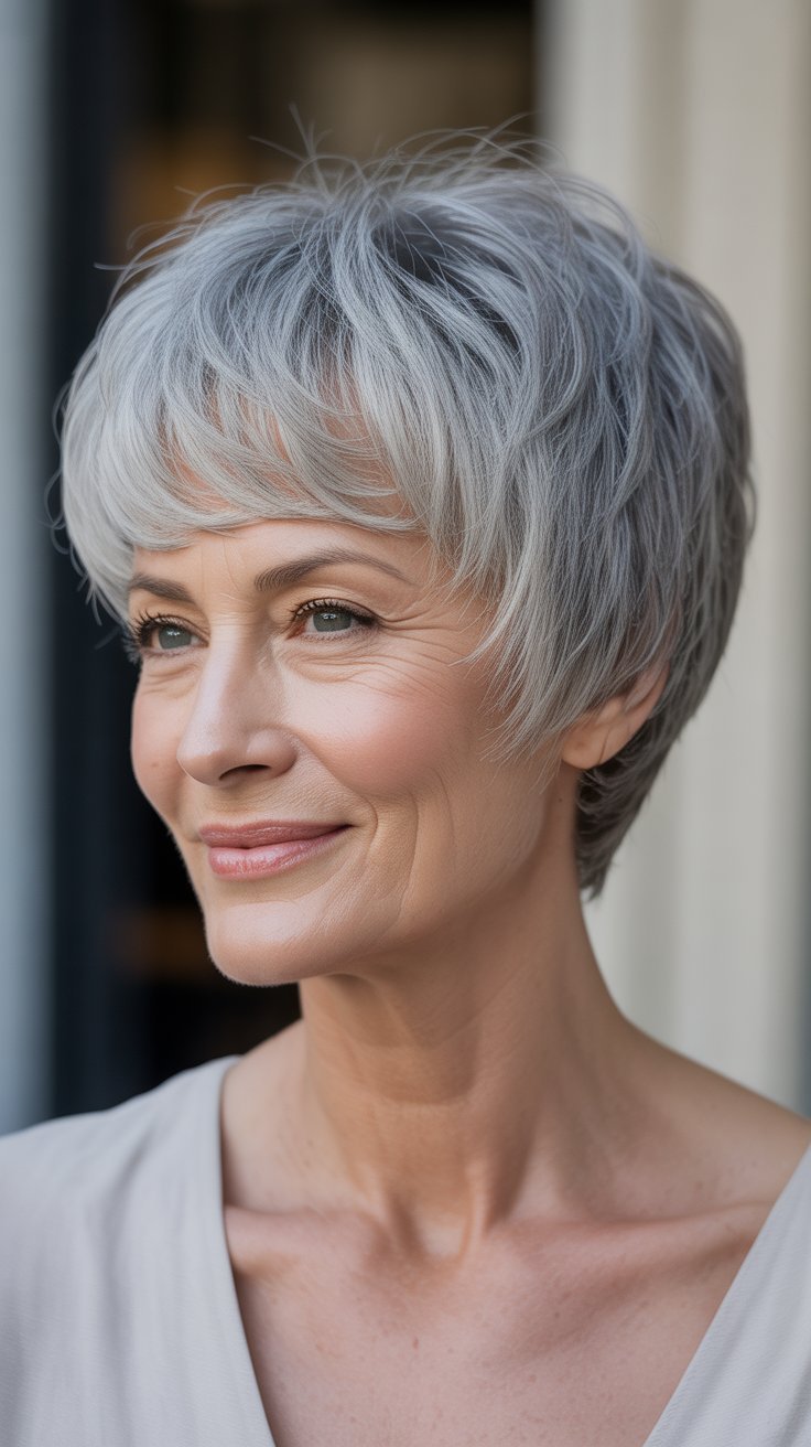 Stunning Short Hairstyles for Women Over 70 for Round Faces