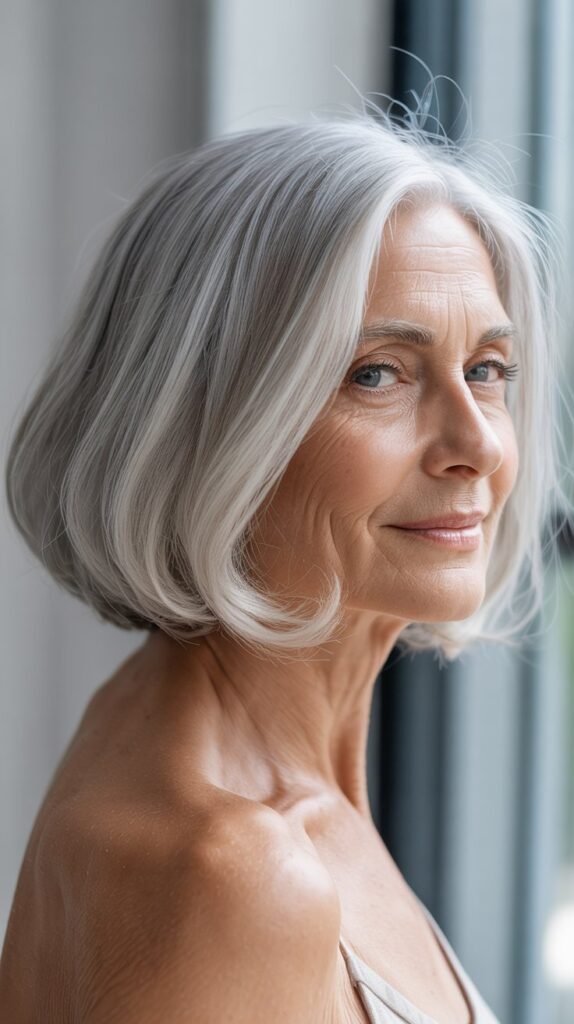 The Sleek Silver Bob