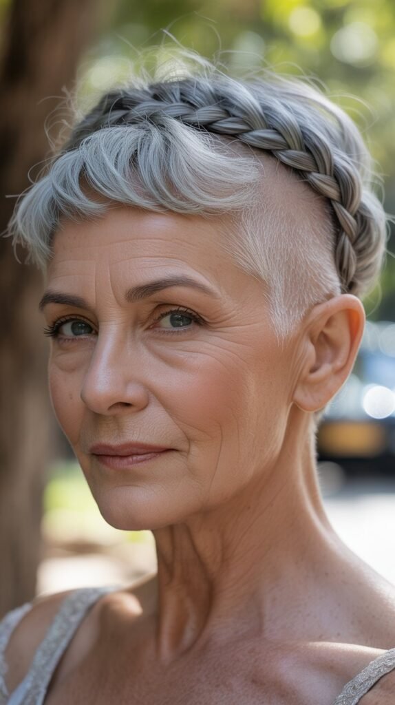 Undercut Pixie with Braided Top Section