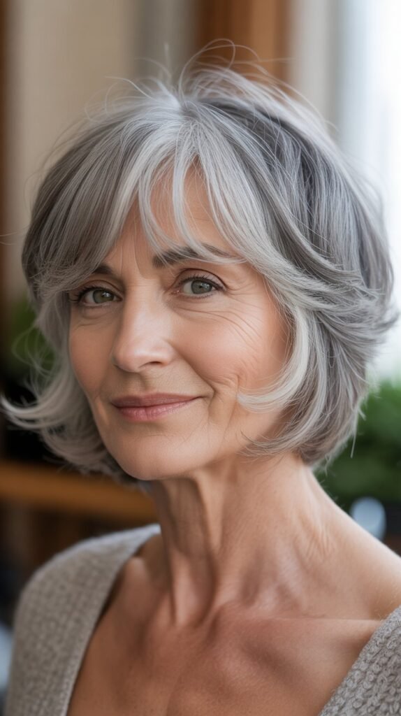 Wispy Bangs with Short Cut