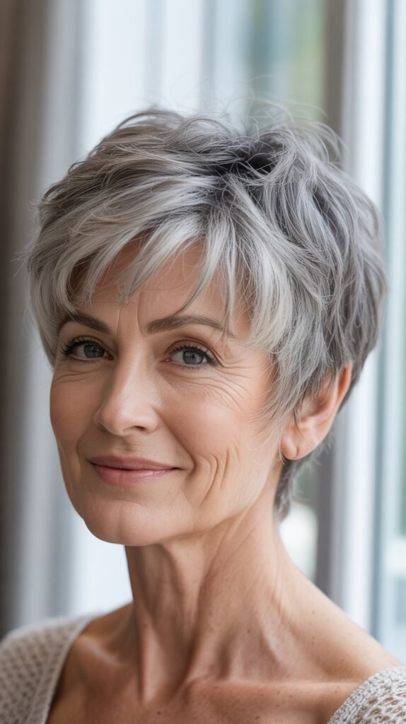 Tousled Pixie with Piece-y Texture