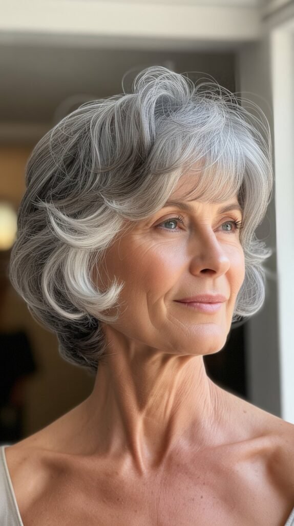 Stacked Bob with Volume at Crown