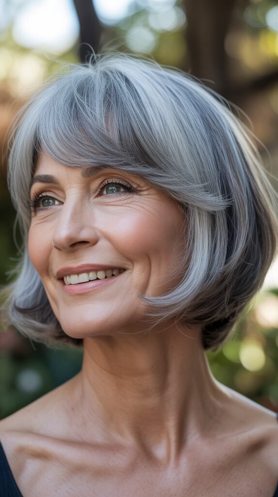 Short Hair with Long Bangs