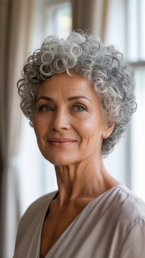 Natural Curly Afro Puff