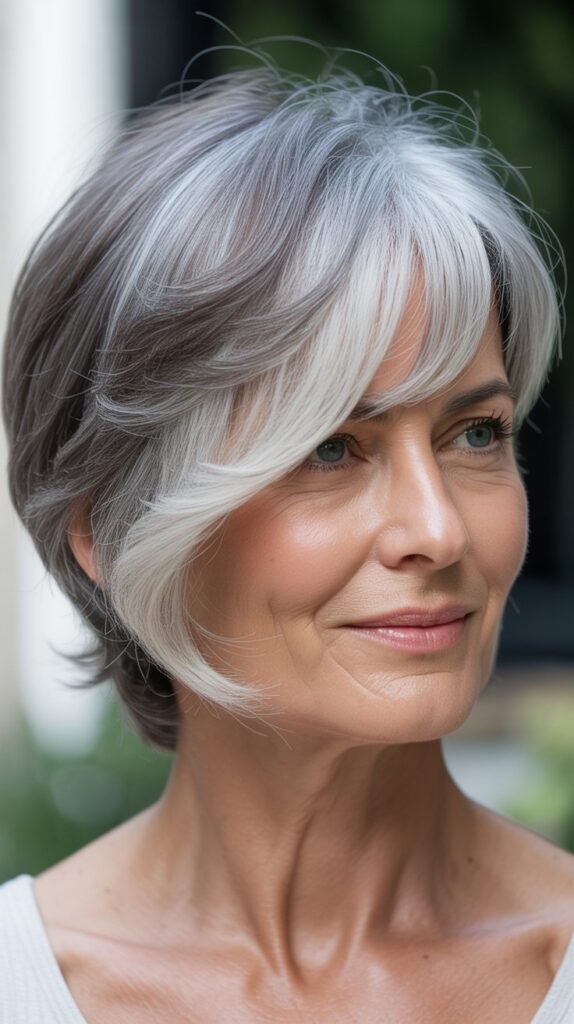 Side-Swept Asymmetrical Cut