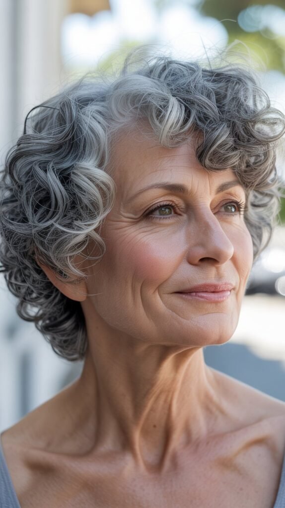 Curly Asymmetrical Cut