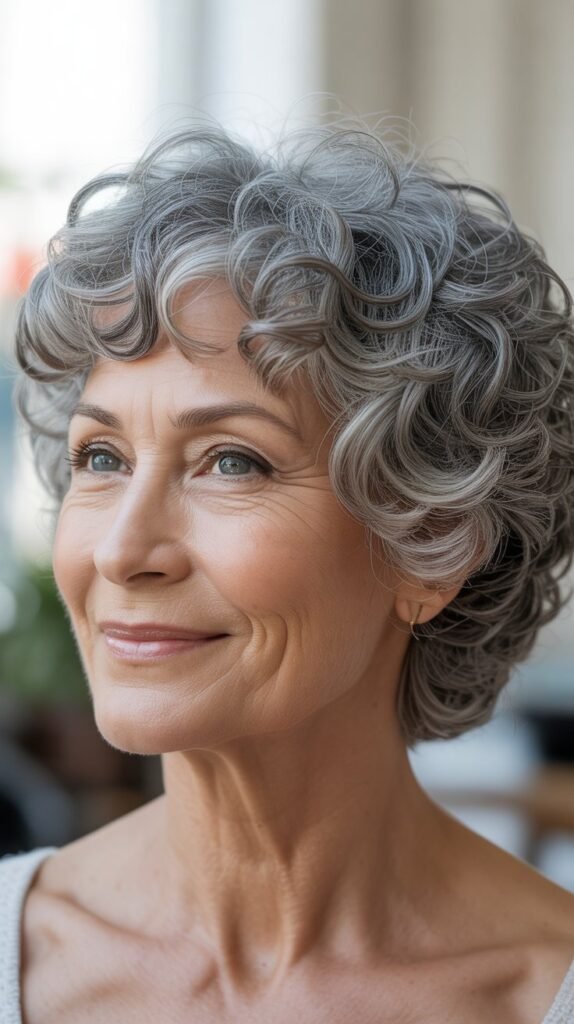 Short Layered Curly Shag