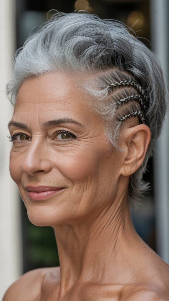 Wedge Cut with Side Cornrows