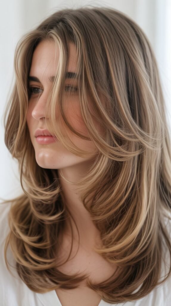 Must-Try Long Layered Styles With Framing Front Pieces