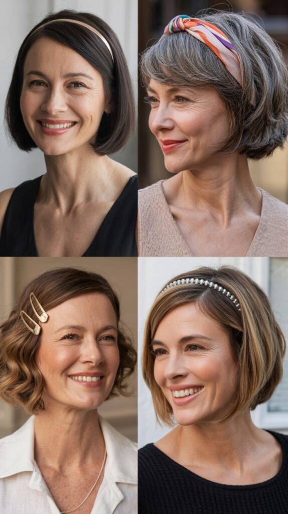 42 Soft and Elegant Bob Styles for Fine, Thin Hair After 50 40 a photo collage featuring four different 4o4wlfCmRGqC4 DzMAPWSg Pct NZ pQgWFibrVQrcZzA