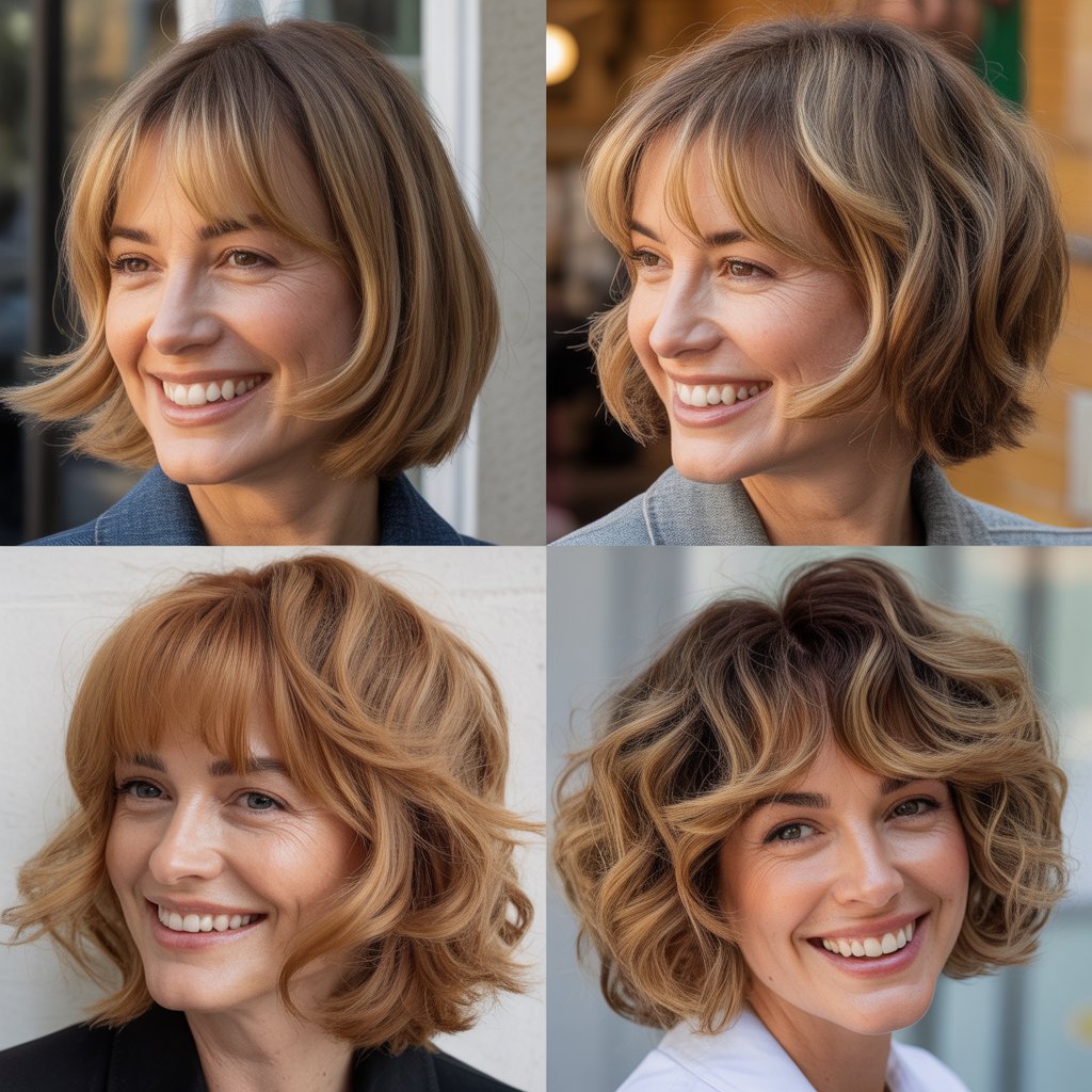 Layered Bob with Wispy Bangs