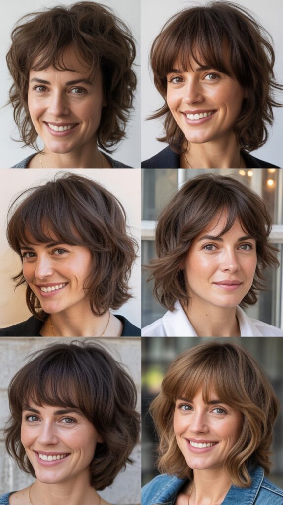  Disconnected Shag with Heavy Bangs