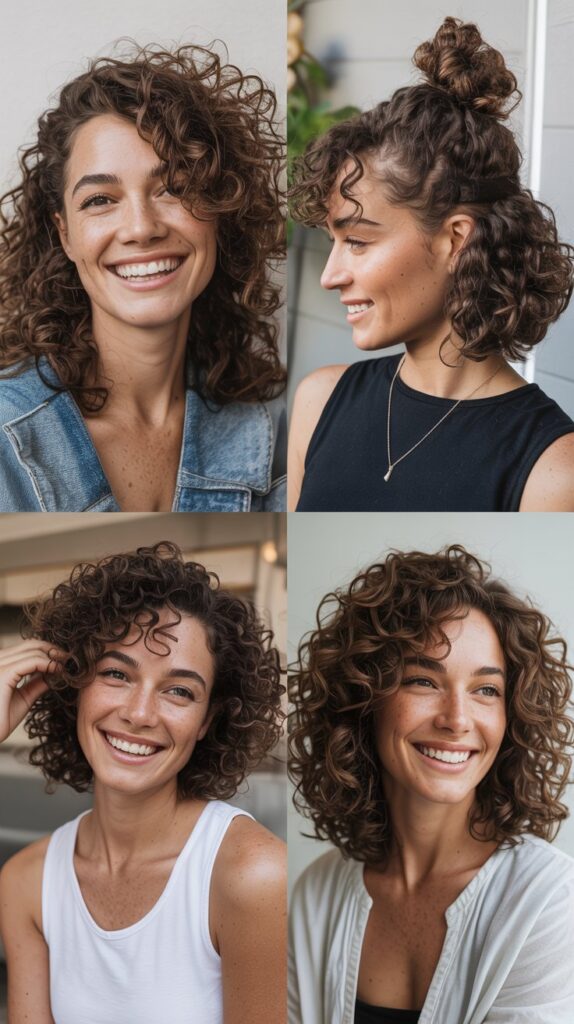 Curly Hair Face-Framing Layers
