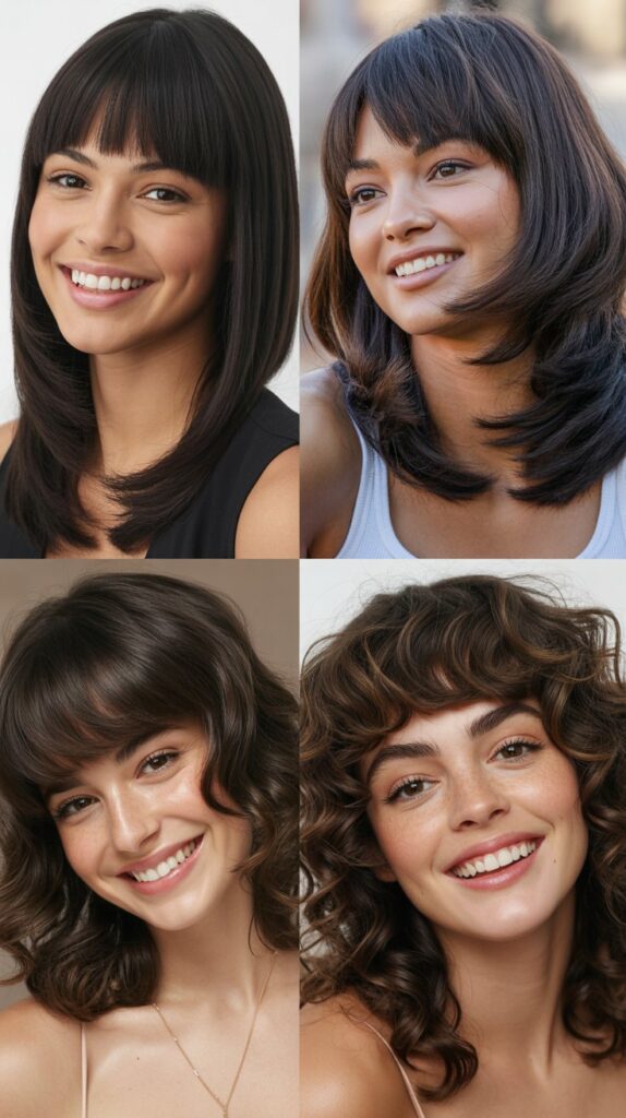 Sleek Layers with Polished Bangs
