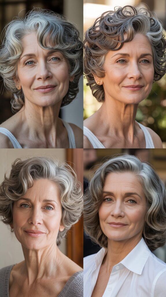 26 Perfect Hairstyles for Women Over 60 with Fine Medium Hair for Maximum Lift 18 Tousled Lob with Texture