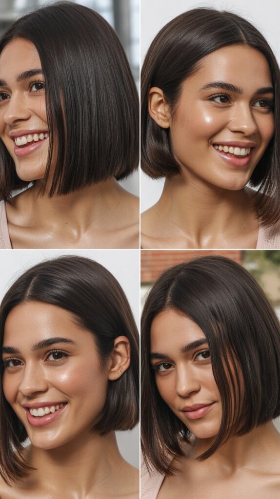 31 Trendy Hairstyles for Women Over 60 That Make You Look Younger 24 Sleek Straight Lob