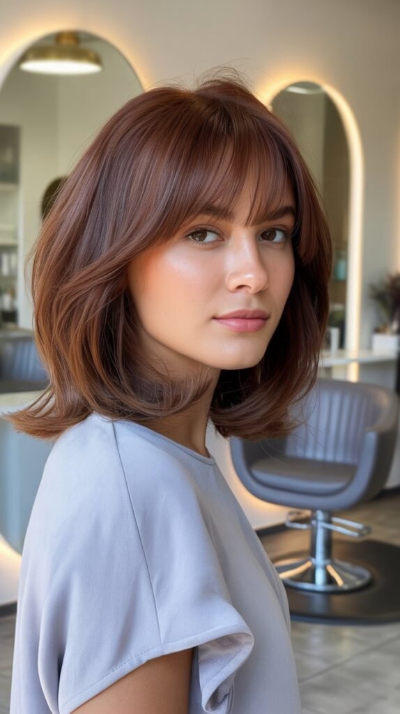 Side Bangs with Uniform Layers