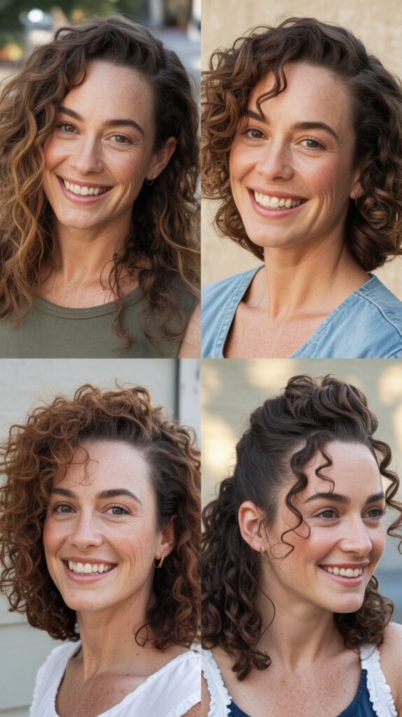 Layered Wolf Cut with Curl Enhancement