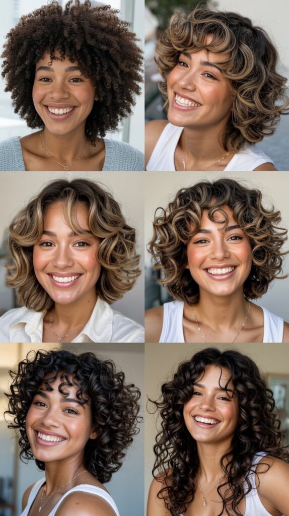 50 Long Layered Haircuts to Try—Front & Back Views 39 Layered with Curly Texture