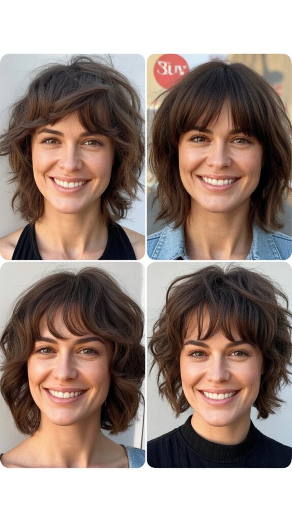 Disconnected Shag with Heavy Bangs