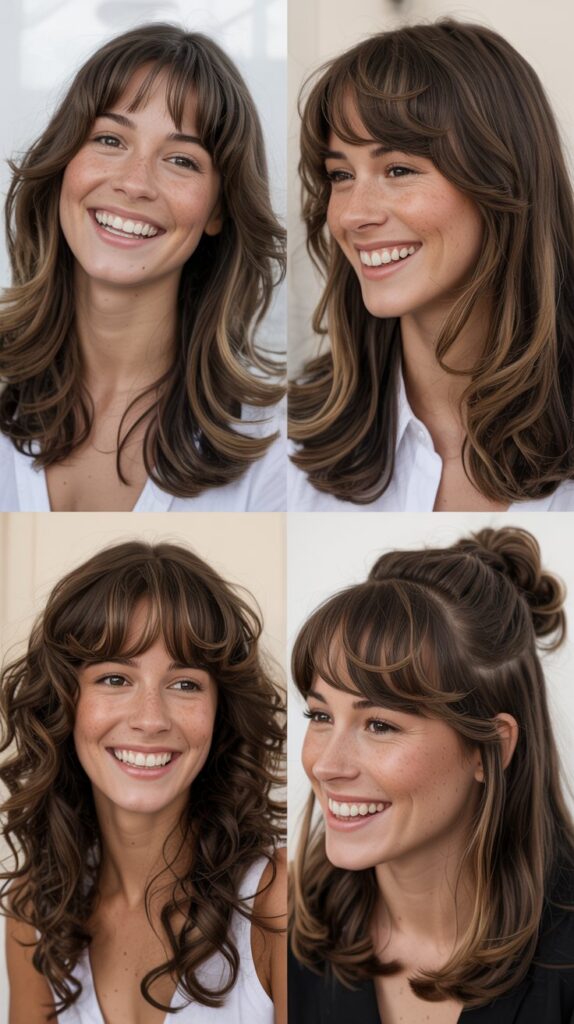 Long Layers With Baby Bangs