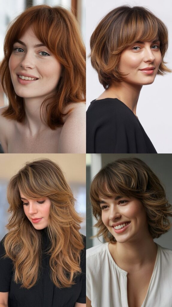 Feathered Bangs with Internal Layers