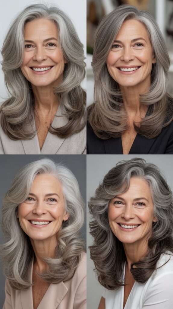 36 Youthful Sassy Long Hairstyles for Older Women That Still Feel Fresh 34 Long Cascading Layers