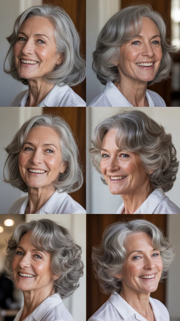30 Youthful Medium-Length Hairstyles for Women Over 70 You'll Want to Copy 30 The Classic Midi with Face-Framing Highlights