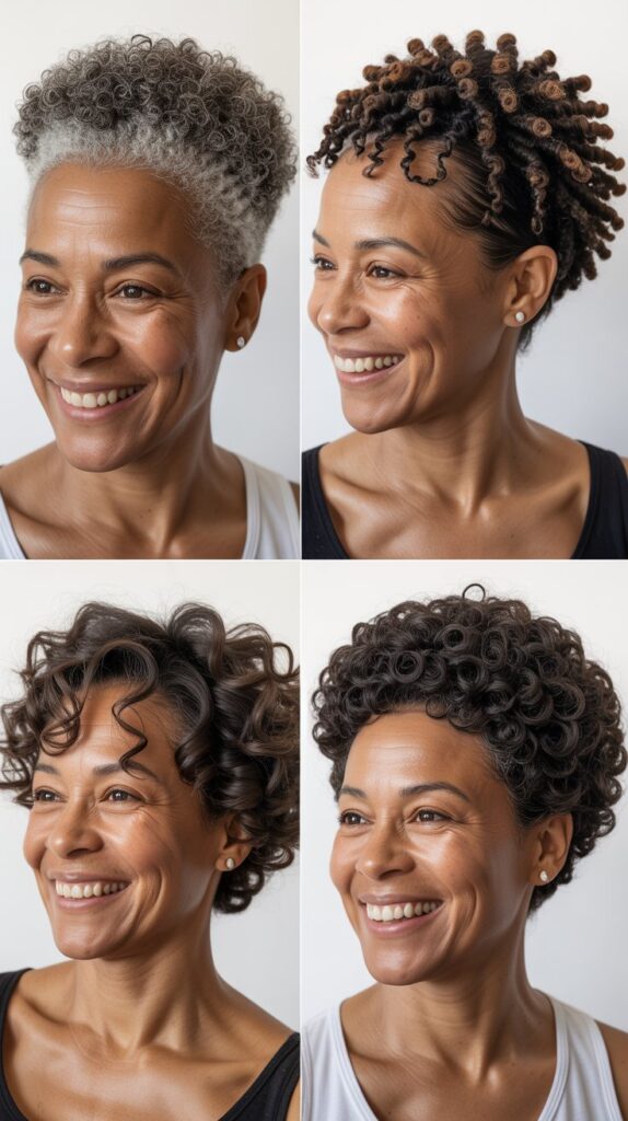 31 Trendy Hairstyles for Women Over 60 That Make You Look Younger 14 Voluminous Crown with Tapered Sides