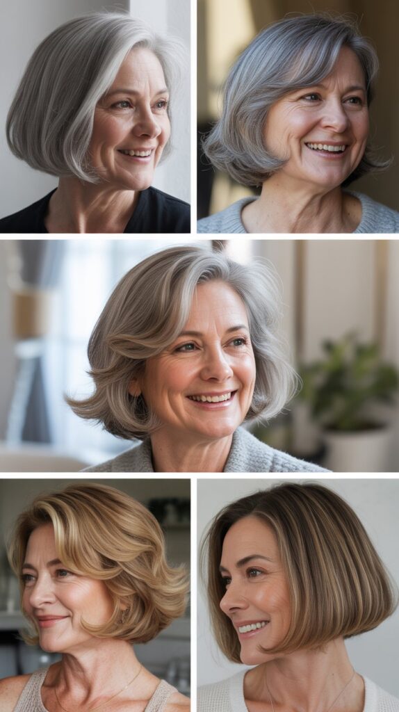 31 Trendy Hairstyles for Women Over 60 That Make You Look Younger 13 Chin-Length Bob with Blunt Ends