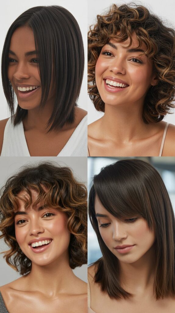 Sliced Layers with Statement Side Bangs