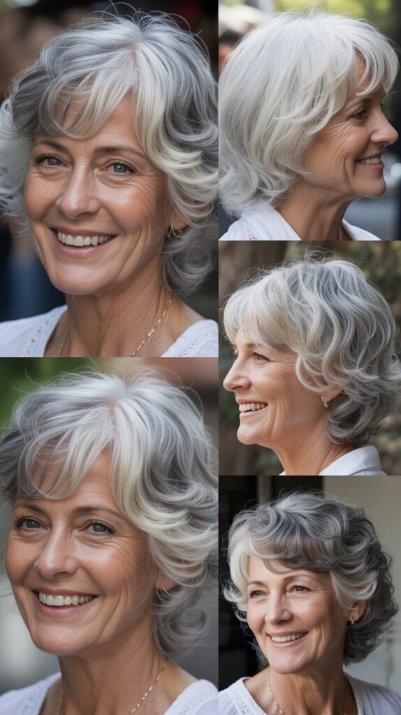 30 Youthful Medium-Length Hairstyles for Women Over 70 You'll Want to Copy 17 Choppy Layers with Platinum Highlights