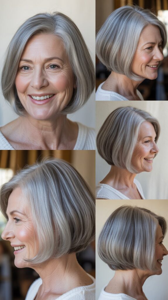 30 Youthful Medium-Length Hairstyles for Women Over 70 You'll Want to Copy 12 The Sleek and Straight Collarbone Cut