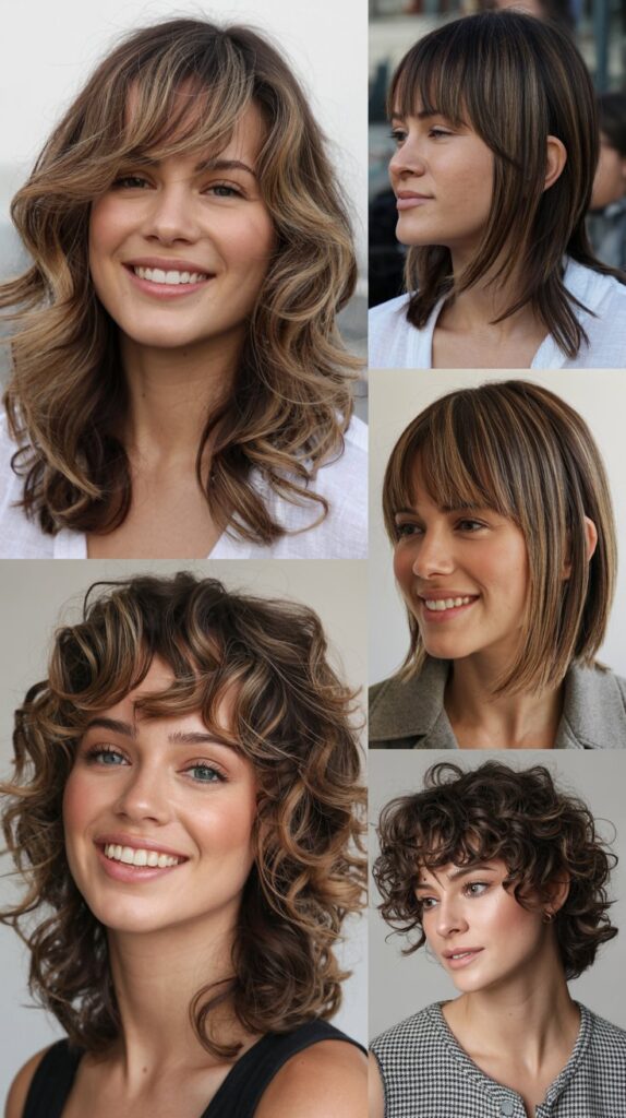 Feather-Light Layers with Asymmetrical Bangs